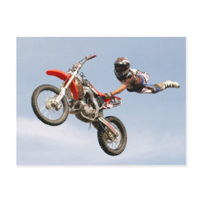Motorcycle Stunts Postcard