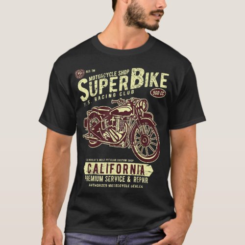 Motorcycle Super Bike Custom Classic Bike Shop Vin T_Shirt