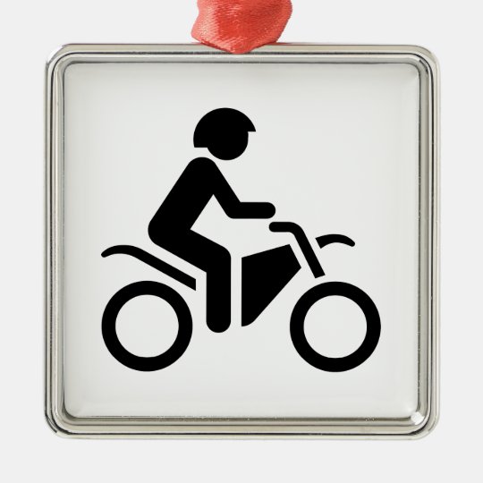 Motorcycle Symbol Metal Ornament