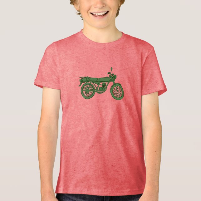 Motorcycle T-Shirt Kids  Tri-Blend Shirt (Front)