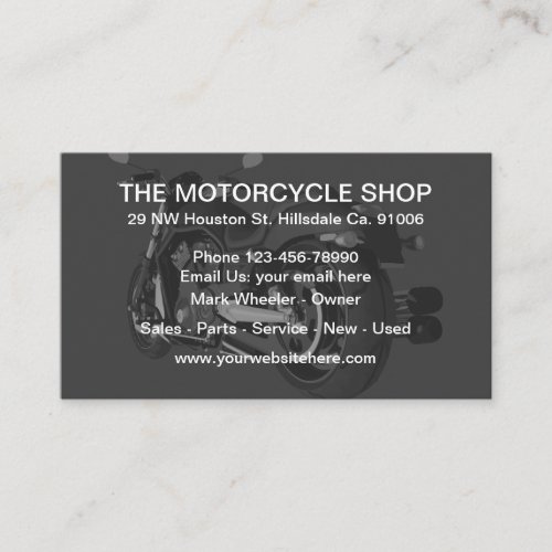 Motorcycle Theme Business Promotion Business Card