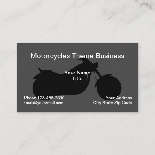 Motorcycle Theme Simple Business Card