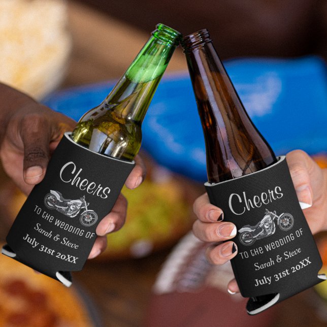 Motorcycle Themed Wedding Date Favors Can Cooler (Creator Uploaded)