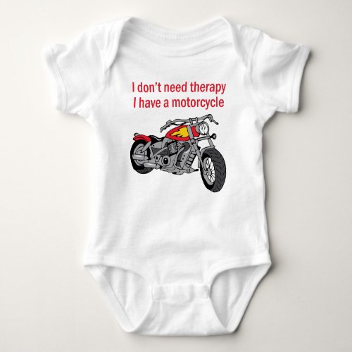 Motorcycle Therapy Baby Bodysuit