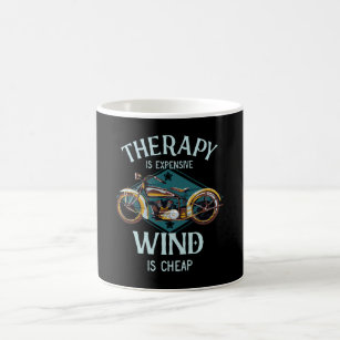 Motorcycle Therapy Wind Vintage Biker Gift Coffee Mug