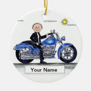 Motorcycle - time ceramic ornament