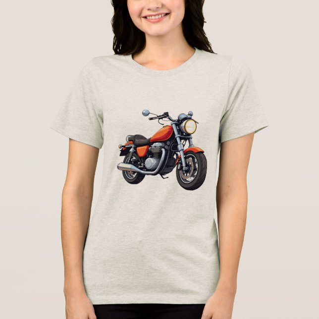 Motorcycle  Tri-Blend shirt (Front)