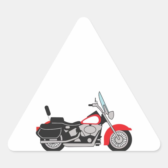 MOTORCYCLE TRIANGLE STICKER (Front)