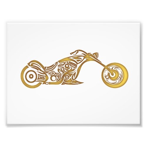 Motorcycle tribal _ Choose background color Photo Print