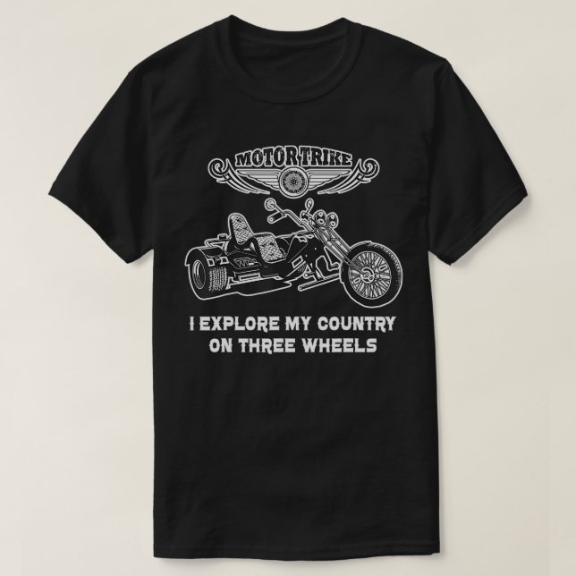 Motorcycle Trike Motortrike Motor Three Wheeler Bi T-Shirt (Design Front)