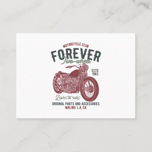 motorcycle two wheeled business card