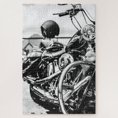 Motorcycle V_Twin American Made Harley Biker Jigsaw Puzzle