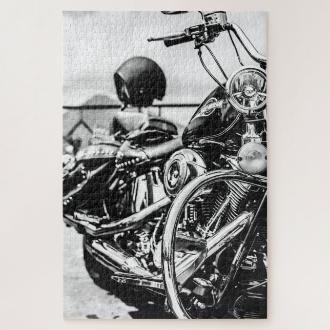 Motorcycle V-Twin American Made Harley Biker Jigsaw Puzzle (Vertical)