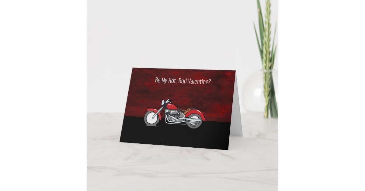 Motorcycle Valentine's Day Card | Zazzle