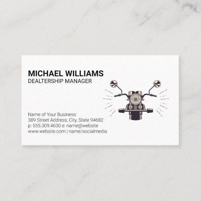 Motorcycle Vehicles Business Card (Front)