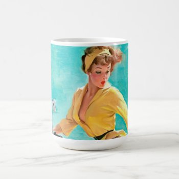 Motorcycle Vintage Pinup Girl Coffee Mug by PinUpGallery at Zazzle
