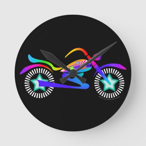 MOTORCYCLE WALL CLOCK by PopArtDiva