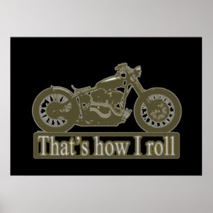 Motorcycle wall poster