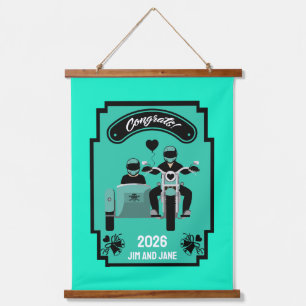 Motorcycle Wedding Gifts For Couple Hanging Tapestry