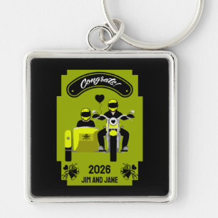 Motorcycle Wedding Gifts For Couple Keychain