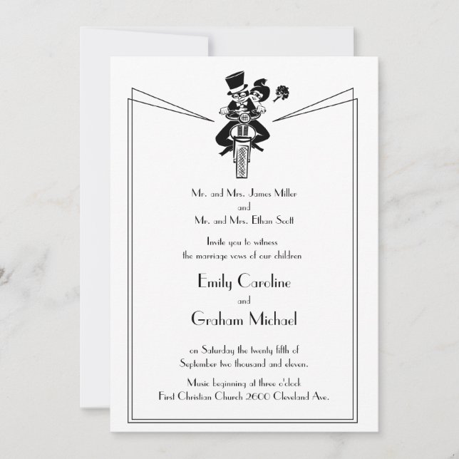 Motorcycle Wedding Invitation (Front)