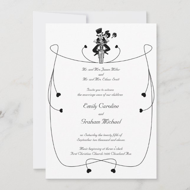 Motorcycle Wedding Invitation (Front)