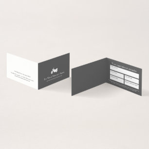Motorcycle white motoring service appointment business card