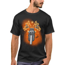 Motorcycle with Star & Paint Splat Background