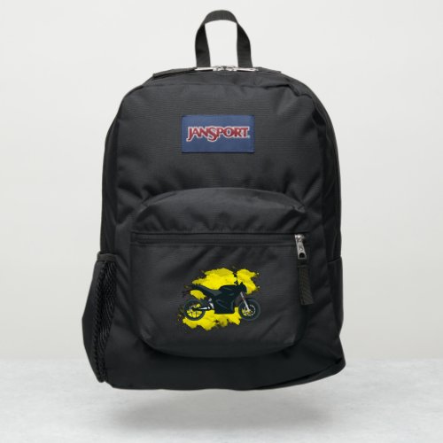 Motorcycle with Watercolor Background Design JanSport Backpack