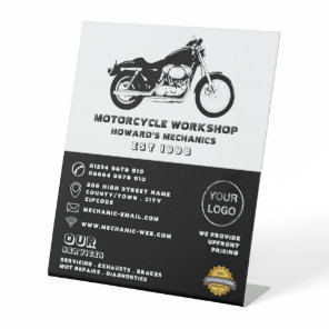 Motorcycle Workshop, Mechanic & Repair Advertising Pedestal Sign