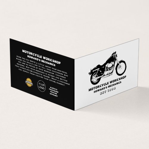 Motorcycle Workshop Mechanic  Repair Detailed Business Card