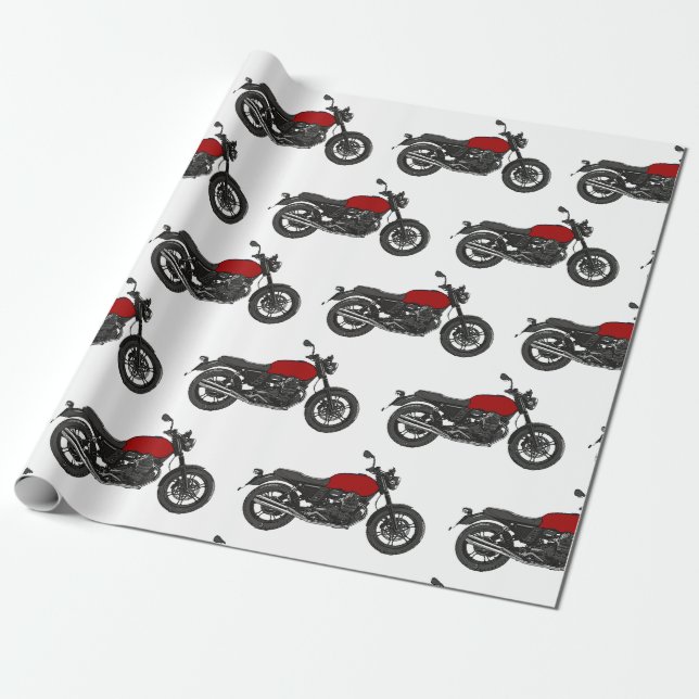 Motorcycle Wrapping Paper (Unrolled)