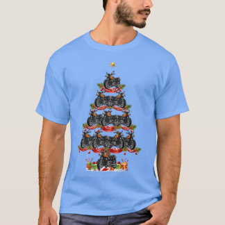 Motorcycle Xmas Lighting Santa Motorcycle Christma T-Shirt