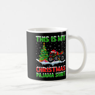 Motorcycle Xmas Tree Lights This Is My Christmas P Coffee Mug