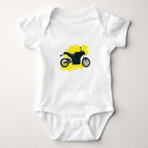Motorcycle Yellow Paint Baby Bodysuit