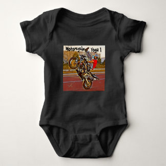 Motorcycle Yoga 1 Baby Bodysuit