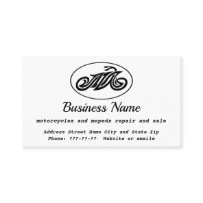Motorcycles and Mopeds Business Card