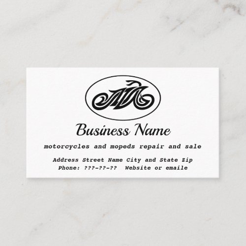 Motorcycles and Mopeds Business Card