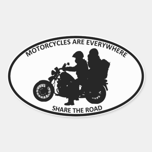 Motorcycles Are Everywhere Oval Sticker