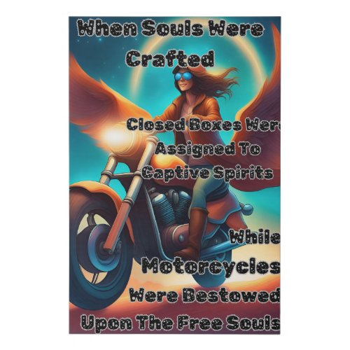 Motorcycles Bestowed Upon The Free Souls Ld Faux Canvas Print