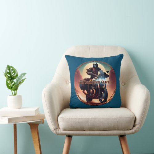 Motorcycles Bestowed Upon The Free Souls Picture Throw Pillow
