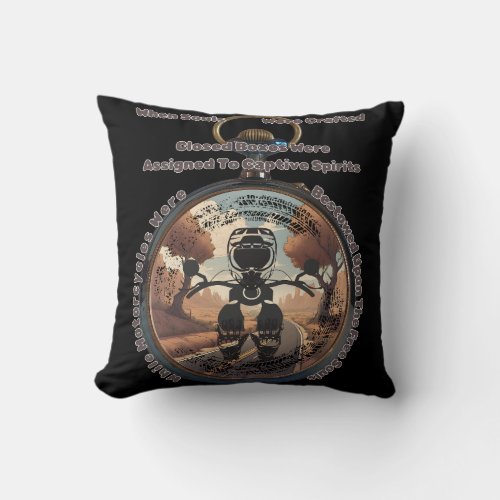 Motorcycles Bestowed Upon The Free Souls Vintage Throw Pillow