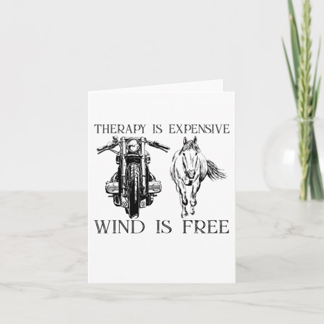 Motorcycles Biker Racer Horseback Riding Horse Gif Card (Front)