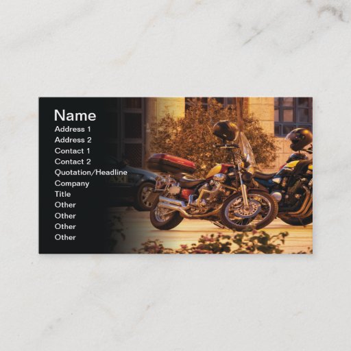 Customizable Motorcycles Business Card Templates