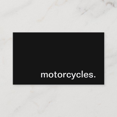 Motorcycles Business Card