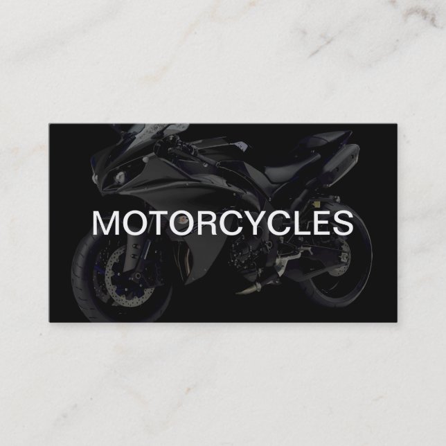 Motorcycles Business Card Design (Front)