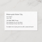 Motorcycles Business Cards (Back)