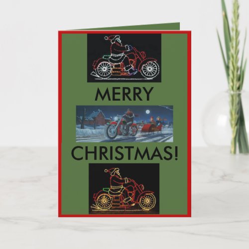 Motorcycles Christmas Card