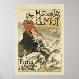 Motorcycles Comiot Paris Poster