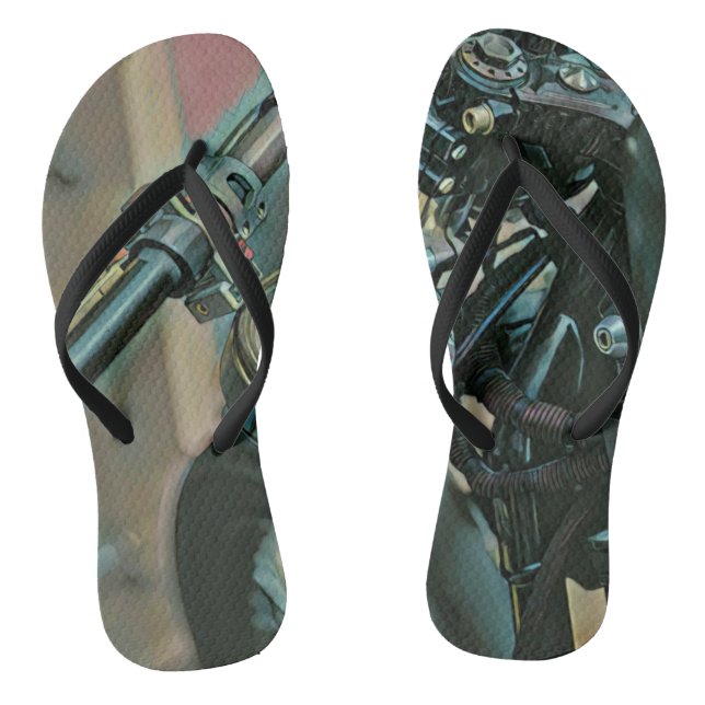 Motorcycles gift flip flops (Footbed)
